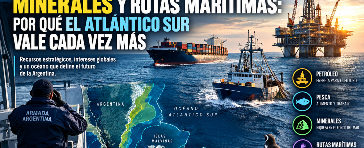 PETRÓLEO, PESCA, MINERALES Y RUTAS MARÍTIMAS: ¿POR QUÉ EL ATLÁNTICO SUR VALE CADA VEZ MÁS?