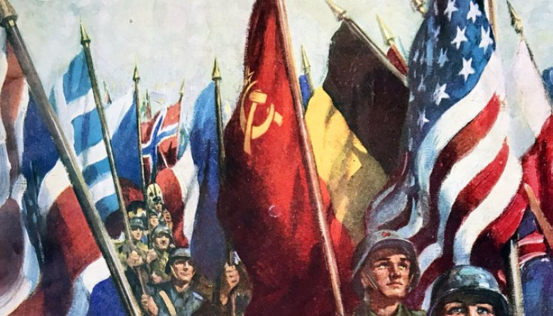 Ilustración de propaganda de la II GM, publicada en Argentina.