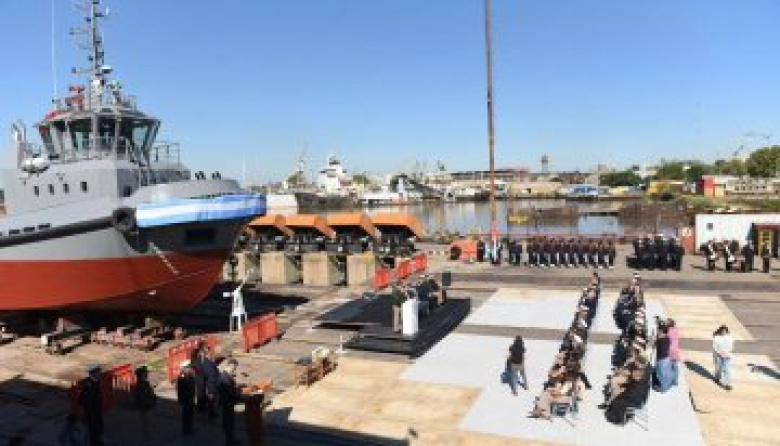El astillero Tandanor bota el ARA “Pampero”, primer remolcador de la clase TND 26-40 para la Armada Argentina