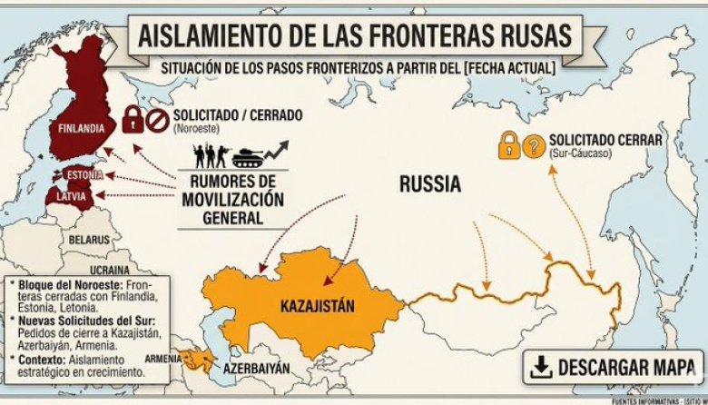 ¿El cerco de Moscú? El misterioso cierre de fronteras en Rusia desata alarmas de una movilización masiva