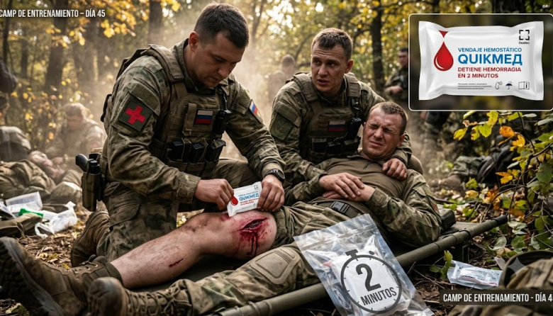 Rusia Presenta "QuikMed", el Vendaje que Detiene Hemorragias Severas en Dos Minutos