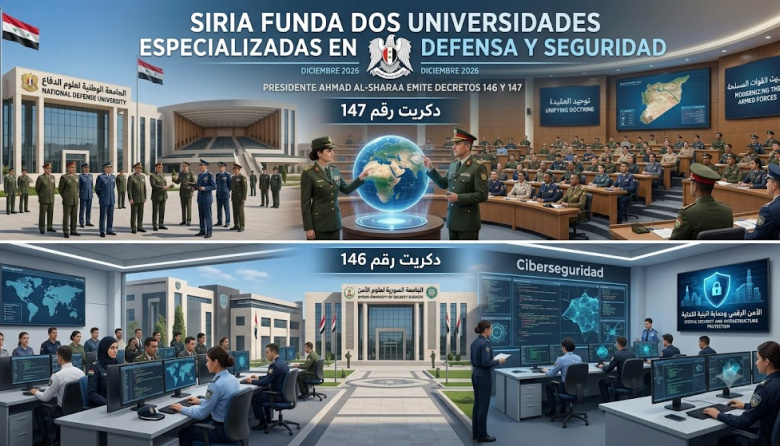 El Nuevo Gobierno de Siria Funda Dos Universidades Especializadas en Defensa y Seguridad para Profesionalizar sus Fuerzas