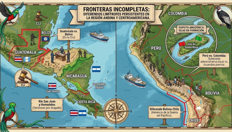 Tensiones de Hierro: Los Mapas Incompletos de los Andes y Centroamérica