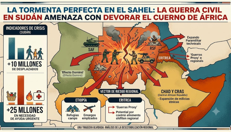 La tormenta perfecta en el Sahel: La guerra civil en Sudán amenaza con devorar el Cuerno de África
