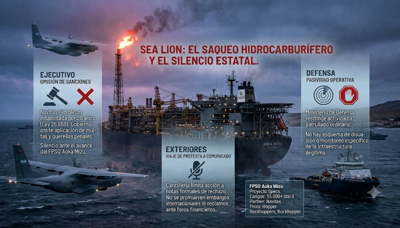 El Saqueo Silencioso del Atlántico Sur: Explotación Petrolera en Malvinas, el Proyecto Sea Lion y la Inacción Estatal