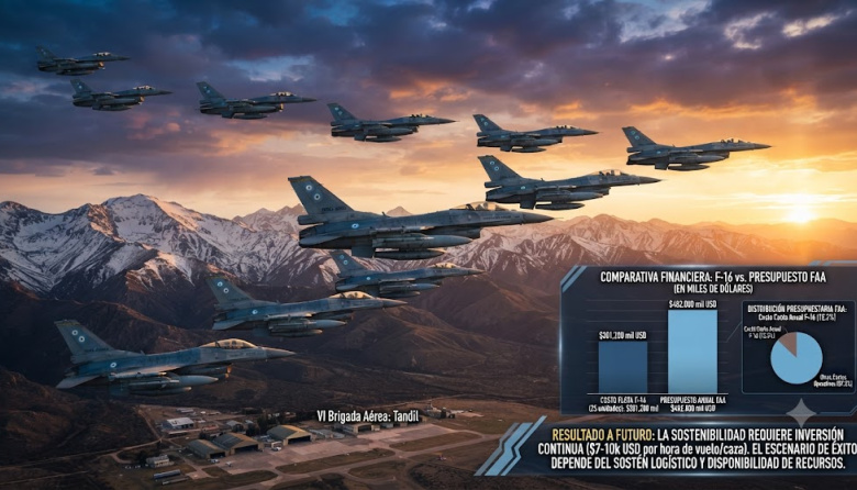 Análisis Estratégico: Flota de F-16 vs. Presupuesto de la Fuerza Aérea Argentina