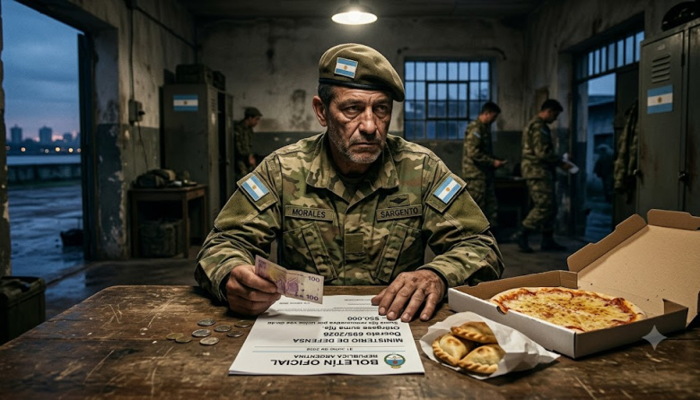 Una pizza y seis empanadas: El vergonzoso "aumento" por única vez del Gobierno a las Fuerzas Armadas