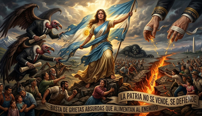 La Patria no se vende, se defiende: Basta de grietas al servicio del despojo