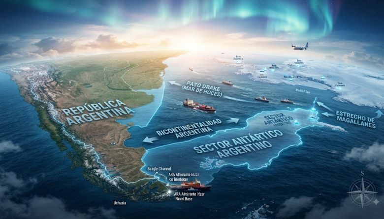 Más allá del mapa tradicional: Los cimientos geopolíticos de la Argentina Bicontinental