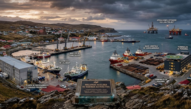 Malvinas acelera su agenda extractiva: aval clave a proyectos decisivos en pesca e hidrocarburos