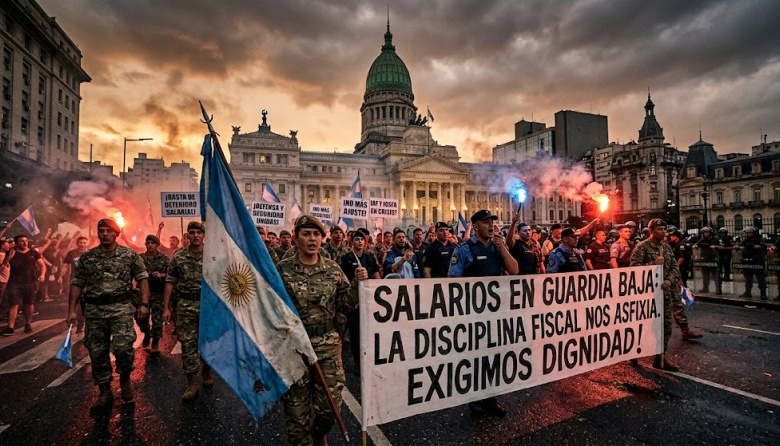 Salarios en guardia baja: la disciplina fiscal que asfixia a los uniformados