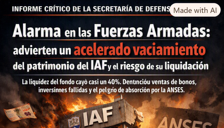 Alarma en las Fuerzas Armadas: advierten un acelerado vaciamiento del patrimonio del IAF y el riesgo de su liquidación
