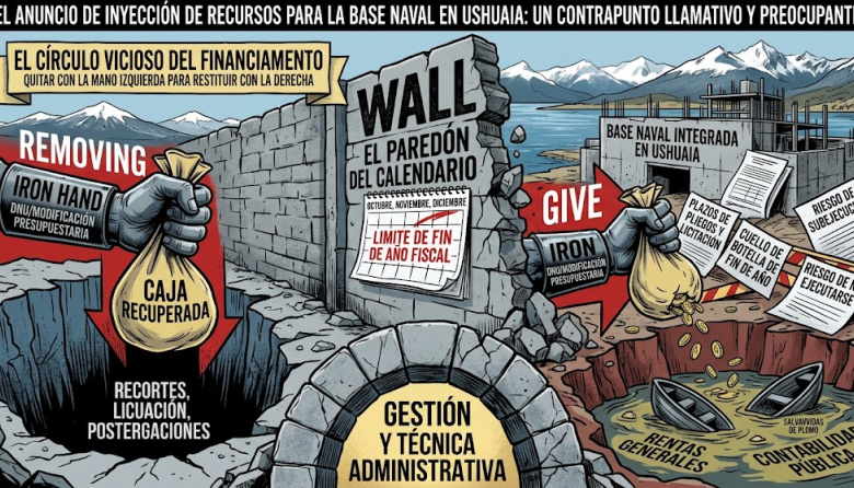 La paradoja del presupuesto: el Gobierno le devuelve a la Base Naval los mismos fondos que le había tijareteado
