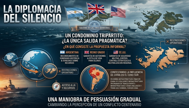 La diplomacia del silencio: La trastienda de la «Opción de las Tres Banderas» en Malvinas