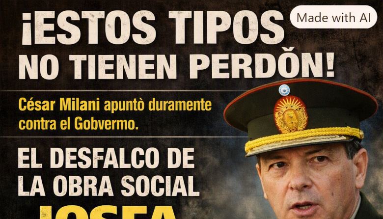 "Estos tipos no tienen perdón": César Milani apuntó duramente contra el Gobierno por el desfalco de la obra social IOSFA