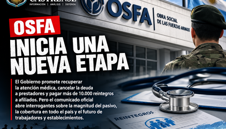 OSFA inicia una nueva etapa: Defensa promete recuperar prestaciones, cancelar deudas y pagar reintegros, pero el comunicado deja preguntas abiertas