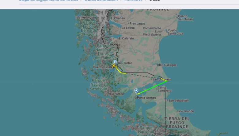 Análisis IMINT de la imagen: aeronave del Ejército de Chile en la zona de Punta Arenas y Tierra del Fuego