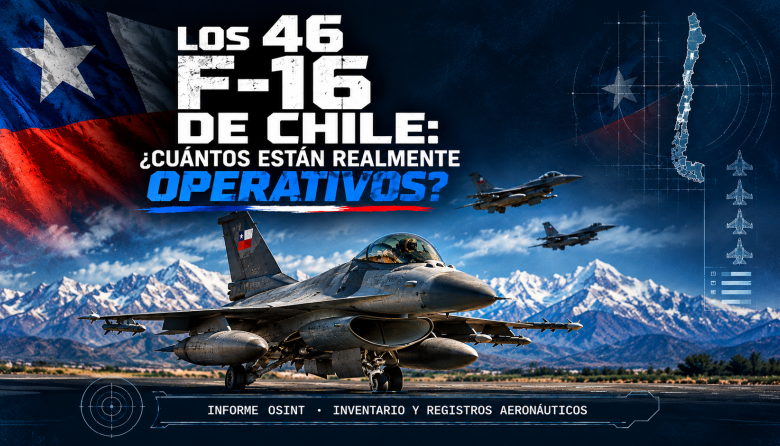 LOS 46 F-16 DE CHILE BAJO LA LUPA: QUÉ REVELAN LOS REGISTROS AERONÁUTICOS SOBRE SU FLOTA DE COMBATE
