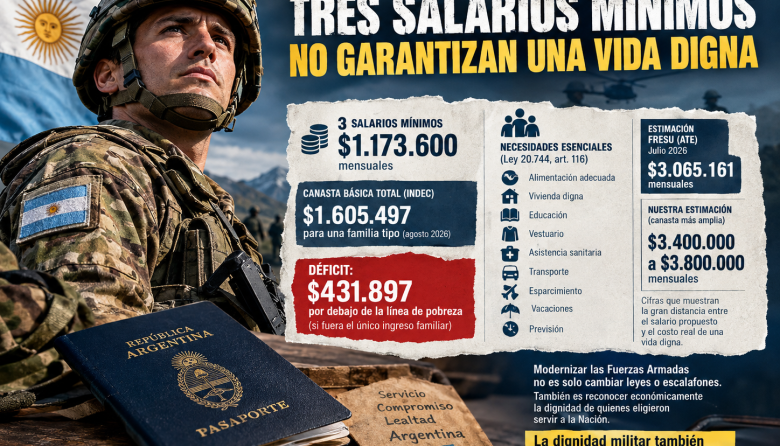 REFORMA DE LA CARRERA MILITAR: TRES SALARIOS MÍNIMOS NO GARANTIZAN UNA VIDA DIGNA