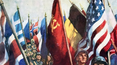 Ilustración de propaganda de la II GM, publicada en Argentina.