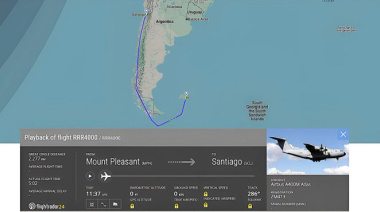 Chile Sigue Colaborando con los Ingleses: El Airbus A400M de la RAF Vuela desde Mount Pleasant hasta Santiago
