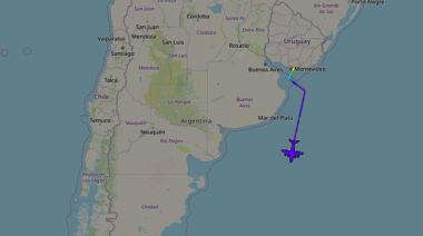 Un enorme A400M de la RAF partió de Montevideo rumbo a las Malvinas