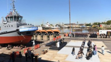 El astillero Tandanor bota el ARA “Pampero”, primer remolcador de la clase TND 26-40 para la Armada Argentina