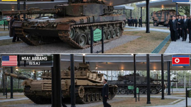 Corea del Norte exhibe tanques estadounidenses M1A1 Abrams y alemanes Leopard 2A4 para estudiar blindados occidentales