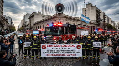 El país se paraliza al compás del fuego: sirenazo nacional de los Bomberos Voluntarios por fondos retenidos