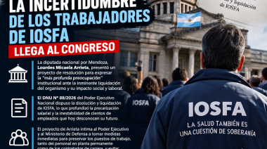 Alerta por los despidos tras la disolución del IOSFA: la diputada Arrieta exige frenar el vaciamiento laboral