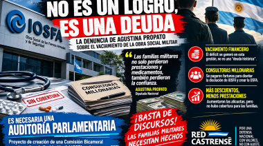 Propato apuntó contra el Gobierno por la crisis en la obra social militar: "Es el arte de convertir una estafa en una buena noticia"