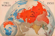 El mapa publicado en la revista Time en 1950, ilustra la Unión Soviética y sus esferas de influencia en Europa y Asia durante el inicio de la Guerra Fría.
