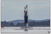 Un submarino de ataque de propulsión nuclear de clase Virginia de la Marina de Estados Unidos ha llegado a Faslane, Escocia,
