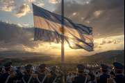 "La Bandera Argentina flamea por encima de los mezquinos y traidores”