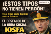 "Estos tipos no tienen perdón": César Milani apuntó duramente contra el Gobierno por el desfalco de la obra social IOSFA