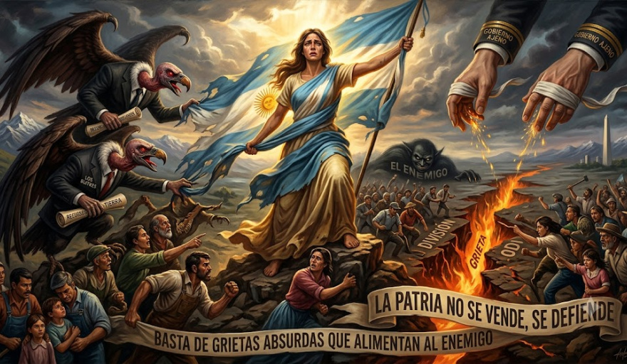 La Patria no se vende, se defiende: Basta de grietas al servicio del despojo