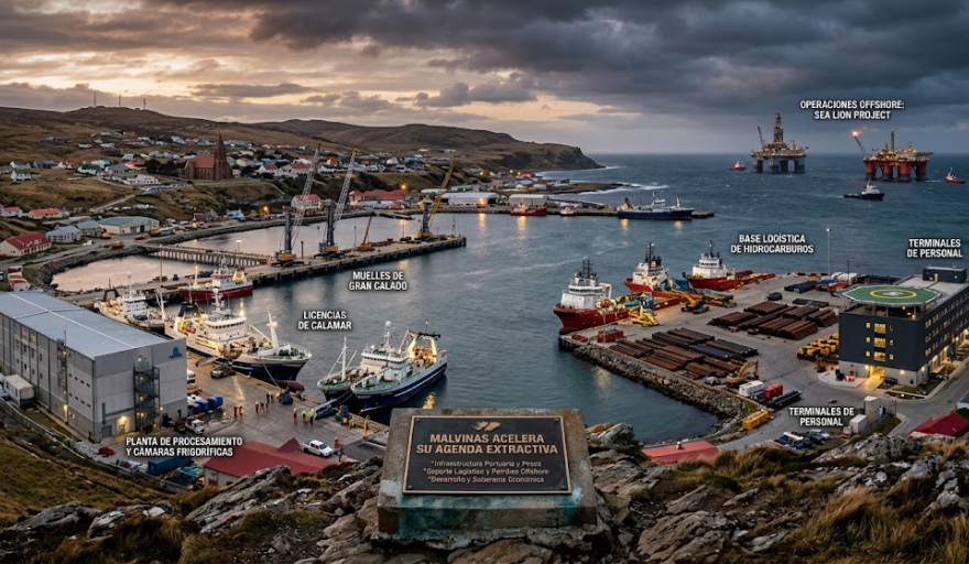 Malvinas acelera su agenda extractiva: aval clave a proyectos decisivos en pesca e hidrocarburos